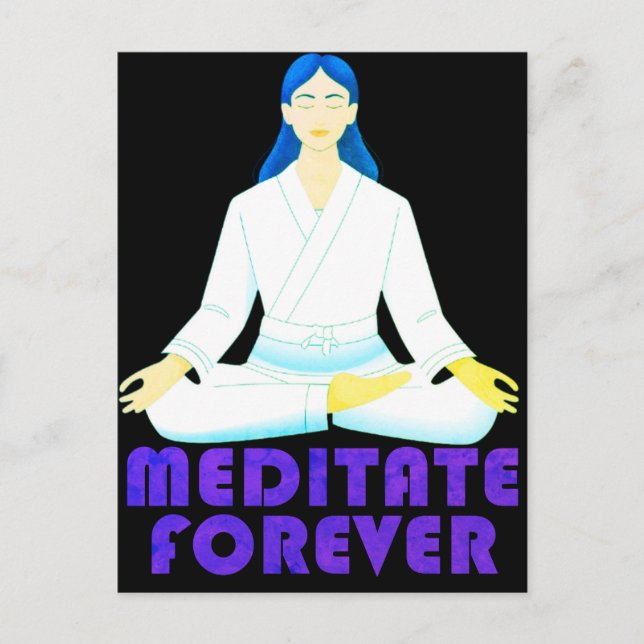 Postal Meditar para siempre (Anverso)