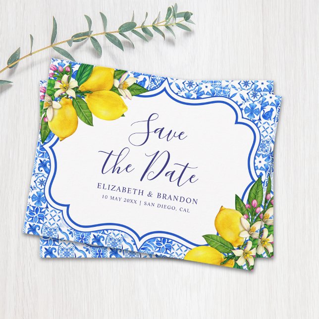 Postal Mediterranean Tiles  Italian Style Wedding  (Subido por el creador)