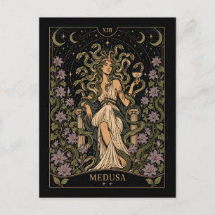 Postal Medusa, arte de Tarot Starlit