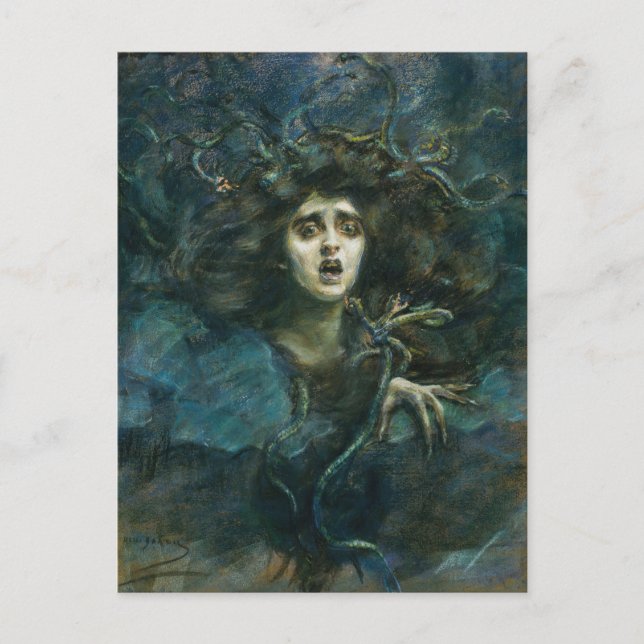 Postal Medusa de Alice Pike Barney (Anverso)