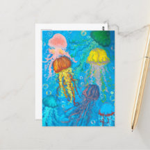 medusas, océano, mar