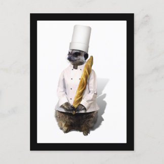 Postal Meercat Chef Con Baguette