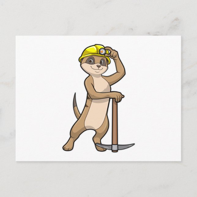 Postal Meerkat como minero con paquistaní (Anverso)