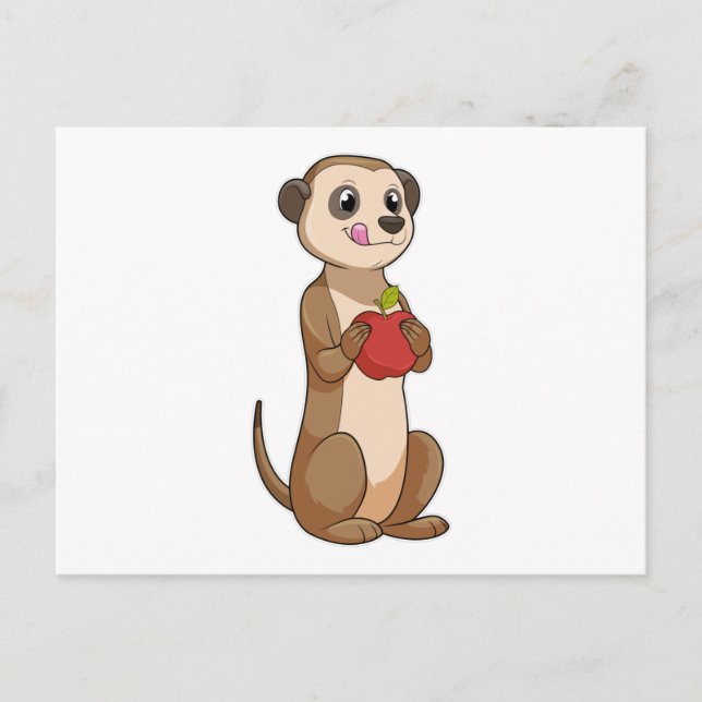 Postal Meerkat con Apple (Anverso)