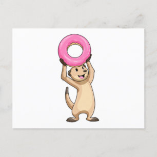 Postal Meerkat con Donut