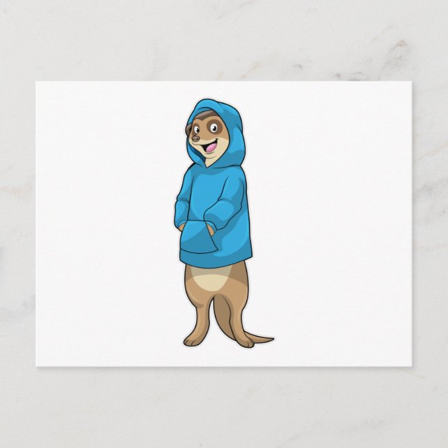 Postal Meerkat con Hoodie (Anverso)