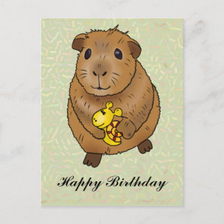 Postal Meerschweinchen und Schnecke