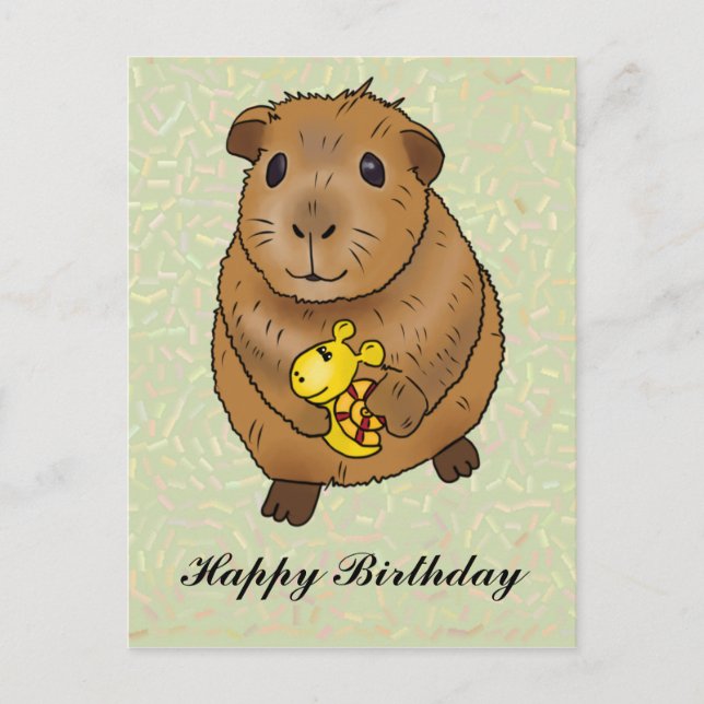 Postal Meerschweinchen und Schnecke (Anverso)