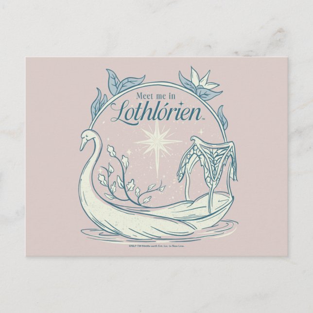Postal Meet me in LOTHLORIEN™ - Swan Boat (Anverso)