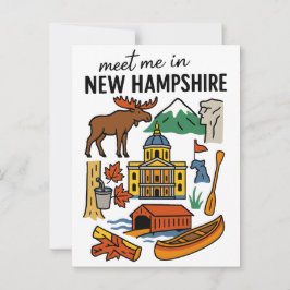 Postal Meet Me In New Hampshire Mountains Maple Icons