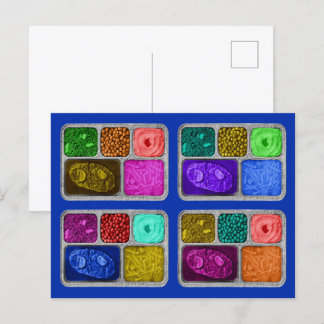 Postal Mega coloridas cenas de TV retro