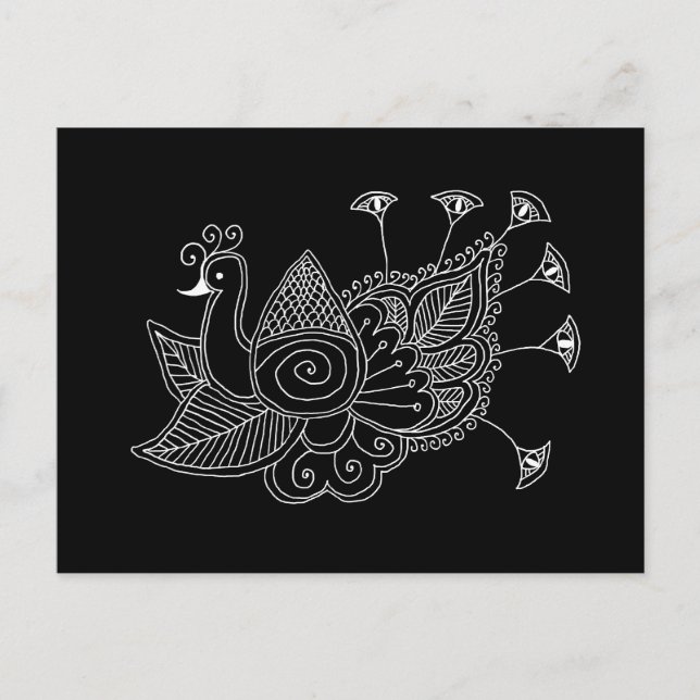 Postal Mehendi Peacock (Anverso)