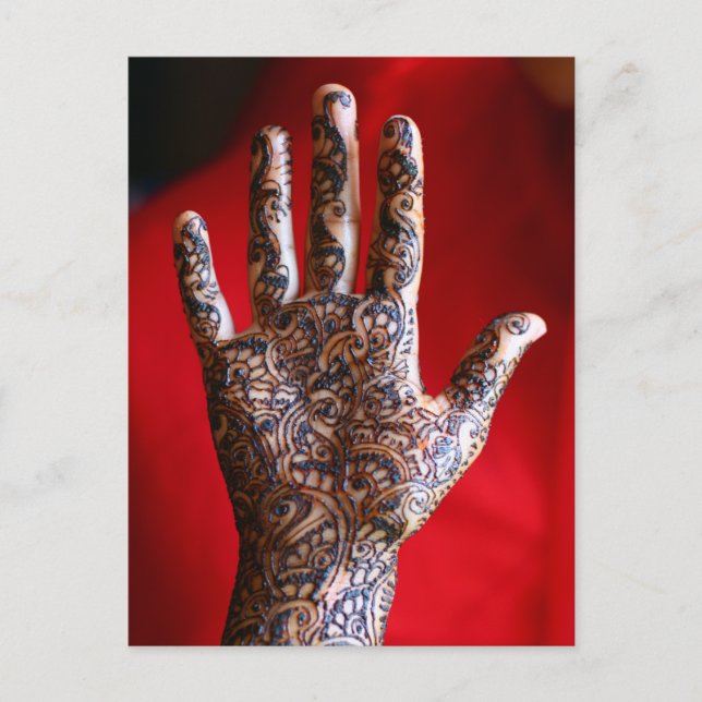 Postal Mehndi henna hand (Anverso)