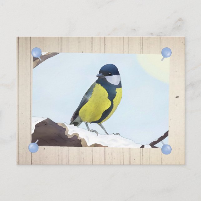 Postal Meise im Winter (Anverso)