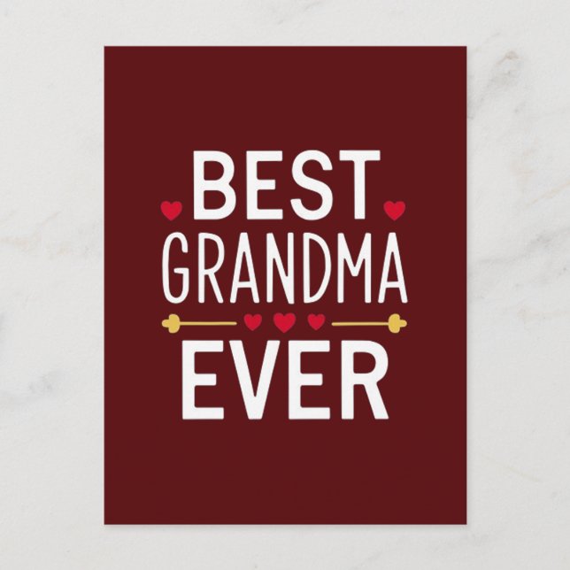 Postal Mejor abuela del mundo (Anverso)