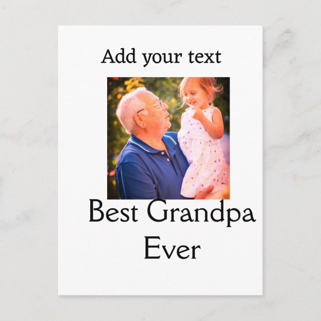 Postal Mejor abuelo, abuelo, abuelo... foto de regalo tex (Anverso)