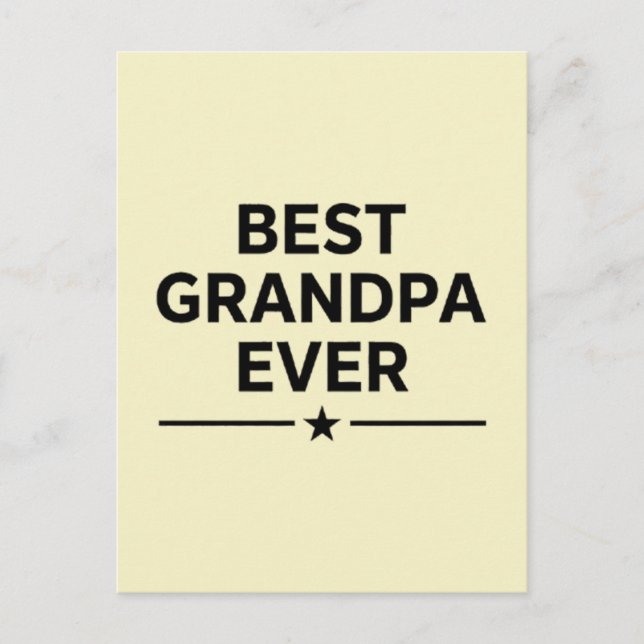 Postal Mejor abuelo de todos  (Anverso)