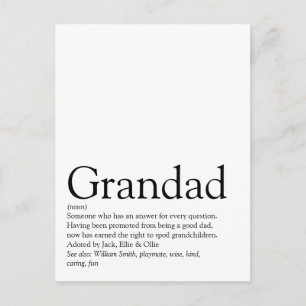 Postal Mejor Abuelo del Mundo Definición