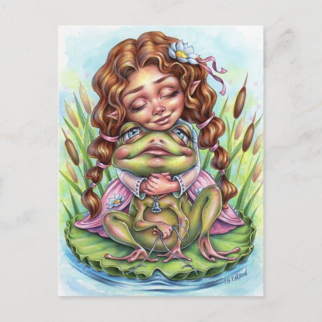Postal Mejor amigo de Froggy postcard Elf Fairy Princess (Anverso)