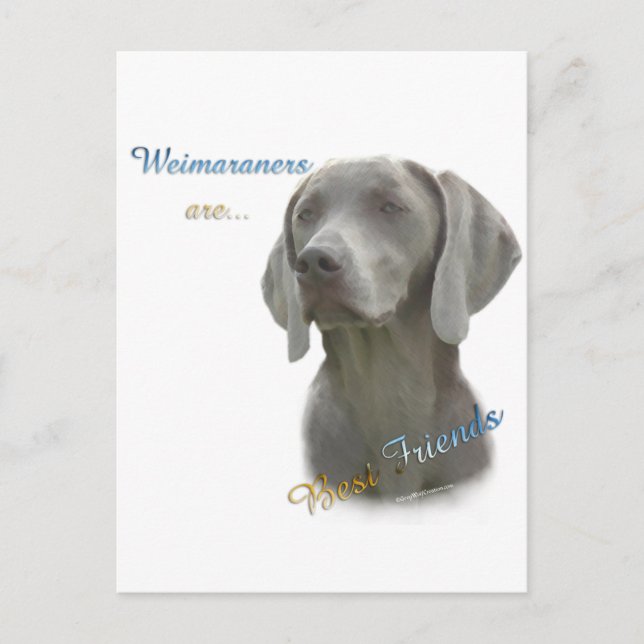 Postal Mejor Amigo de Weimeraner 2 (Anverso)