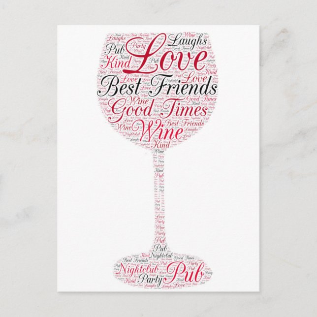 Postal Mejor amigo Wine Design (Anverso)