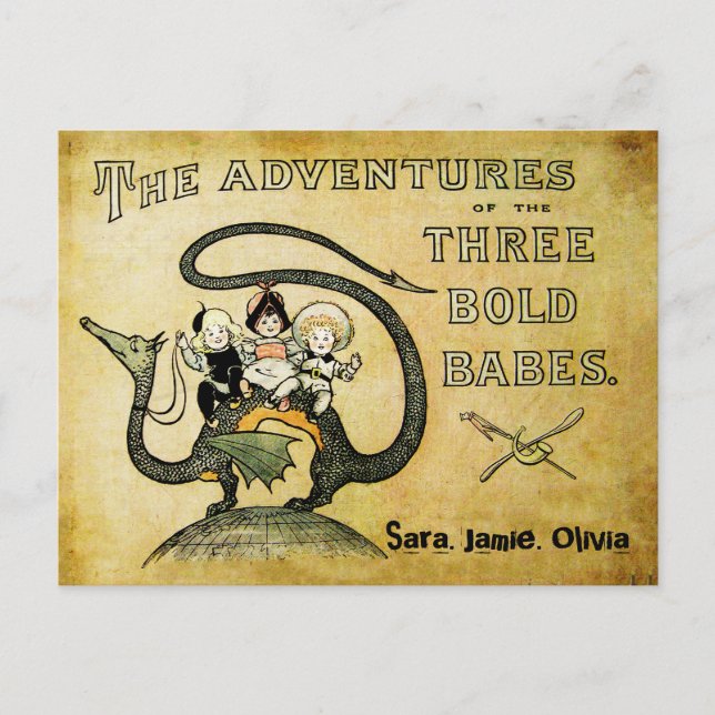 Postal Mejor Amigos BFF Dragon 3 Negrita Babes (Anverso)