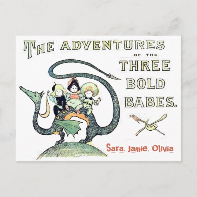 Postal Mejor Amigos BFF Dragon 3 Negrita Babes (Anverso)