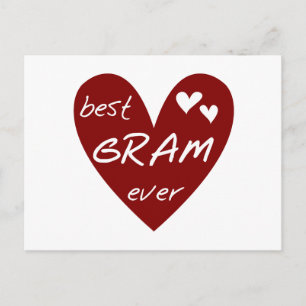 Postal Mejor camisetas y regalos para el corazón rojo