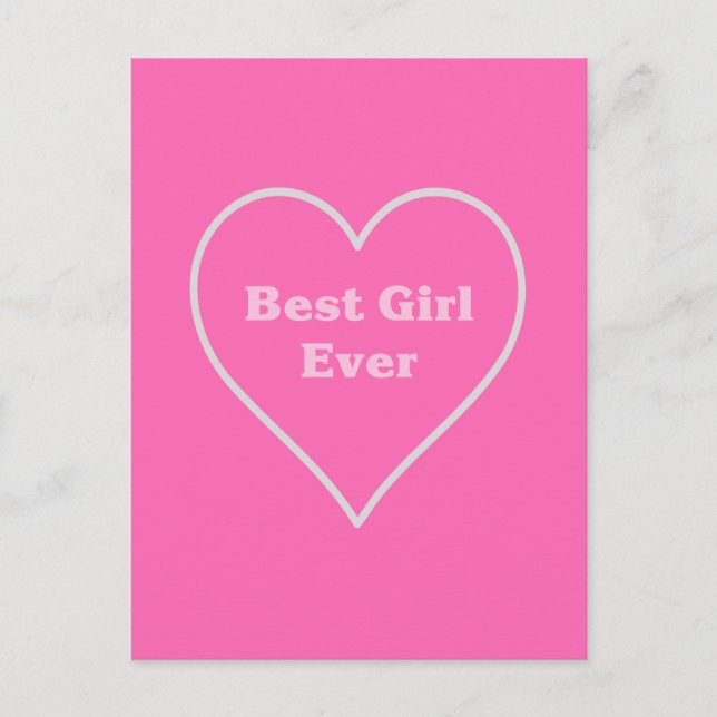 Postal Mejor chica de todas (Anverso)