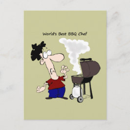 Postal Mejor Cita Divertida para Chef del Mundo BBQ