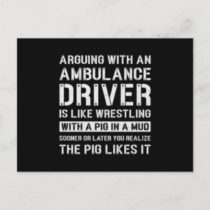 Postal Mejor Conductor de Ambulancia Paramédico Emergenci