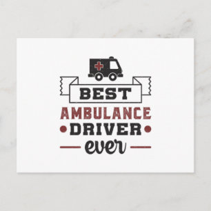 Postal Mejor Conductor de Ambulancias Regalo de Hospital
