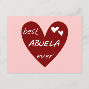 Postal Mejor Corazón Rojo Abuela Jamás Camisetas y Regalo