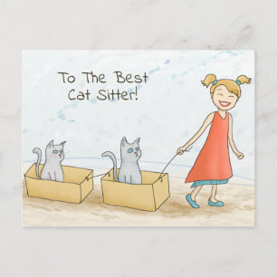 Postal Mejor Cuidador de Gatos