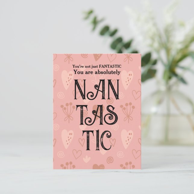 Postal Mejor Cumpleaños de Nan  (Anverso de pie)