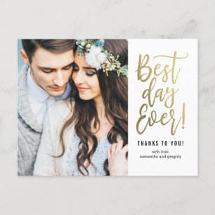 Postal Mejor Día EDITABLE COLOR Gracias Postcard