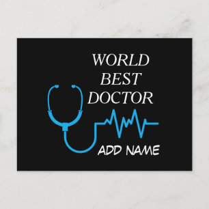 Postal Mejor Doctor del Mundo Agradecimiento al Mejor Méd