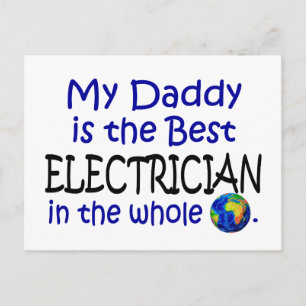 Postal Mejor Electricista Del Mundo (Papi)