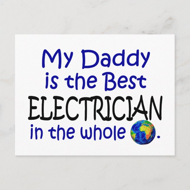 Postal Mejor Electricista Del Mundo (Papi) (Anverso)