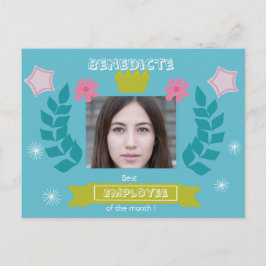Postal Mejor empleado del mes - felicitaciones - trabajo 