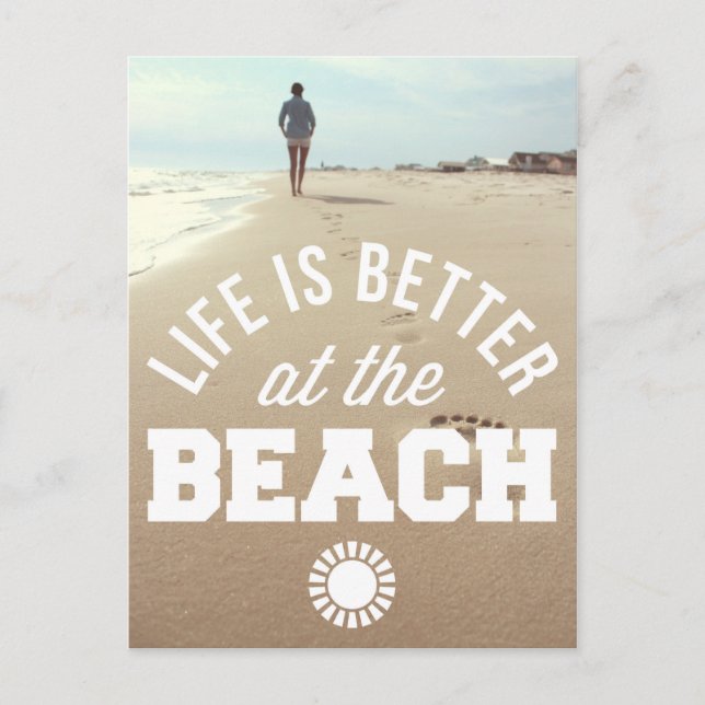 Postal Mejor En La Playa (Anverso)