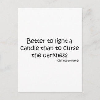 Postal Mejor encender una cita de velas