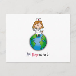 Postal Mejor Enfermero en la Tierra - Día de Enfermeras -
