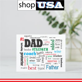 Postal Mejor Esposo de Word Cloud 💙 regalo romántico par