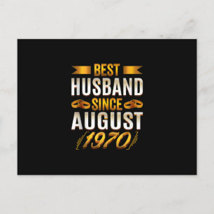Postal Mejor Esposo Desde Agosto de 1970 - Divertido 50º