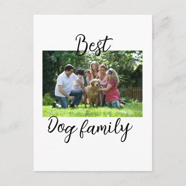 Postal Mejor familia de perros mamá papá mascota amigo an (Anverso)