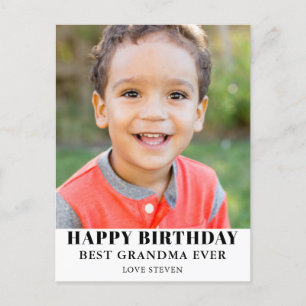 Postal Mejor foto de cumpleaños de abuela 