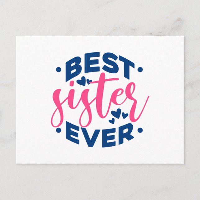 Postal Mejor Hermana de la Historia (Anverso)