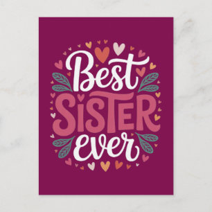 Postal Mejor Hermana del Mundo