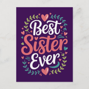 Postal Mejor hermana del mundo